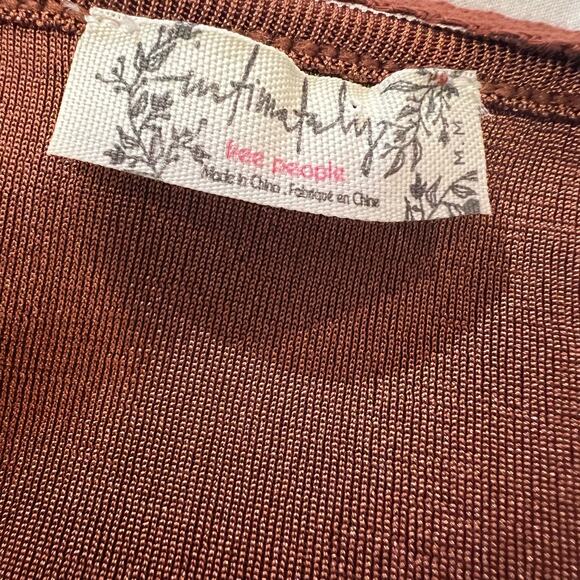 Intimately Free People NWT Kaya Keyhole Long Sleeve Bodysuit size M Mesa Brown - Picture 5 of 13